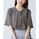 メタルパーツフロントフリルタイブラウス/通勤対応 | ROPE' PICNIC | 詳細画像5 