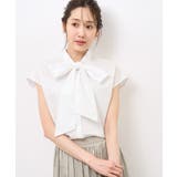 【防シワ】リボンフレンチスリーブシャツ | ROPE' PICNIC | 詳細画像5