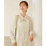 【YOKU MOKU/ヨックモック×ROPE' PICNIC】リボンブラウス | ROPE' PICNIC | 詳細画像5