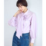 ラベンダー(52) | ボウタイリボンシャツ/花粉ガード・防シワ | ROPE' PICNIC