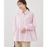 ピンク(63) | ペプラムシャツブラウス/UVカット・防シワ | ROPE' PICNIC