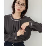 【WEB限定サイズ】配色アソートフロントタックブラウス | ROPE' PICNIC | 詳細画像7 