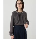 チャコール(06) | 【WEB限定サイズ】配色アソートフロントタックブラウス | ROPE' PICNIC