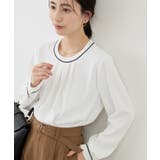 ホワイト系(11) | 【WEB限定サイズ】配色アソートフロントタックブラウス | ROPE' PICNIC