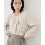 ベージュ(27) | 【WEB限定サイズ】配色アソートフロントタックブラウス | ROPE' PICNIC