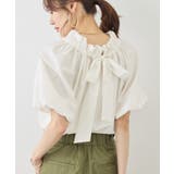 前後2WAYギャザーリボンデザインシャツ/UVケア・接触冷感・リンクコーデ | ROPE' PICNIC | 詳細画像6 