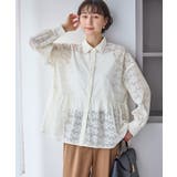 キナリ(16) | レースペプラムシャツブラウス | ROPE' PICNIC