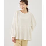 ホワイト(10) | 袖プリーツフレアブラウス | ROPE' PICNIC