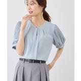 サックス(48) | 袖プリーツハーフスリーブブラウス | ROPE' PICNIC