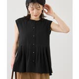 ブラック(01) | 【WEB限定カラー】タックデザインシャツ | ROPE' PICNIC