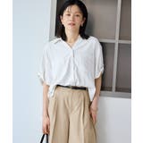 【ちゃんと+かわいい保証】カットジョーゼットスキッパーブラウス UVケア 接触冷… | ROPE' PICNIC | 詳細画像11
