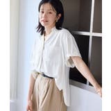 【ちゃんと+かわいい保証】カットジョーゼットスキッパーブラウス UVケア 接触冷… | ROPE' PICNIC | 詳細画像12