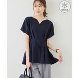 ネイビー(40) | ハートネックブラウス/接触冷感 | ROPE' PICNIC