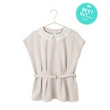 ベージュ系(28) | 【ベストヒット】襟レースフレンチスリーブブラウス/UVカット | ROPE' PICNIC