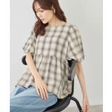 キナリ系(17) | バルーンペプラムブラウス | ROPE' PICNIC