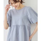 サックス(48) | バルーンペプラムブラウス | ROPE' PICNIC