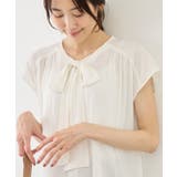 キナリ(16) | フレンチスリーブリボンブラウス | ROPE' PICNIC