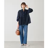 お着軽シャツシリーズ フリルカラーシアーペプラムブラウス/接触冷感・通気性 | ROPE' PICNIC | 詳細画像18 