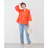 お着軽シャツシリーズ フリルカラーシアーペプラムブラウス/接触冷感・通気性 | ROPE' PICNIC | 詳細画像31 