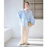 お着軽シャツシリーズ フリルカラーシアーペプラムブラウス/接触冷感・通気性 | ROPE' PICNIC | 詳細画像5 