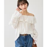 お着軽シャツシリーズ レース使い2WAYオフショルシアーブラウス 接触冷感 | ROPE' PICNIC | 詳細画像16 
