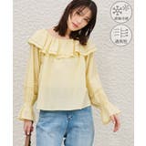 イエロー(80) | お着軽シャツシリーズ レース使い2WAYオフショルシアーブラウス 接触冷感 | ROPE' PICNIC