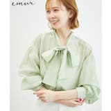 ライトグリーン(33) | 【emur/エミュール】シアーボウタイブラウス/2WAY | ROPE' PICNIC