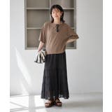【一部店舗限定】ジョーゼットTeeブラウス/UVケア・接触冷感・防シワ | ROPE' PICNIC | 詳細画像12