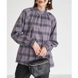 パープル系(55) | 先染めチェックブラウス | ROPE' PICNIC