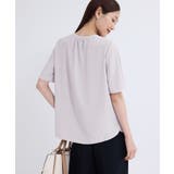 2サイズ展開/メタルボタンリボンタイハーフスリーブブラウス | ROPE' PICNIC | 詳細画像14 