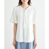 2サイズ展開/メタルボタンリボンタイハーフスリーブブラウス | ROPE' PICNIC | 詳細画像16 