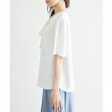 2サイズ展開/メタルボタンリボンタイハーフスリーブブラウス | ROPE' PICNIC | 詳細画像17 