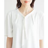 2サイズ展開/メタルボタンリボンタイハーフスリーブブラウス | ROPE' PICNIC | 詳細画像19 