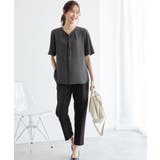 2サイズ展開/メタルボタンリボンタイハーフスリーブブラウス | ROPE' PICNIC | 詳細画像2 