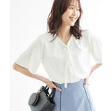 2サイズ展開/メタルボタンリボンタイハーフスリーブブラウス | ROPE' PICNIC | 詳細画像9 