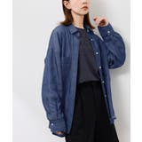 ネイビー(40) | シャンブレーデニム調シャツ | ROPE' PICNIC