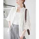 【UVケア・防シワ】羽織れるピンタックデザインペプラムシャツ | ROPE' PICNIC | 詳細画像20 