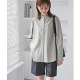 バンドカラーラウンドヘムストライプシャツ/セットアップ対応 | ROPE' PICNIC | 詳細画像10 