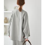 バンドカラーラウンドヘムストライプシャツ/セットアップ対応 | ROPE' PICNIC | 詳細画像16 