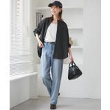 バンドカラーラウンドヘムストライプシャツ/セットアップ対応 | ROPE' PICNIC | 詳細画像18 