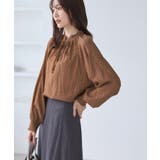 ブラウン系(22) | シャーリングカラーブラウス/2WAY | ROPE' PICNIC