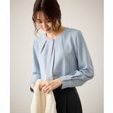 サックス(48) | 配色パイピングブラウス | ROPE' PICNIC