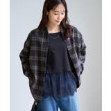 【WEB限定カラー】ロゴ刺繍チェックネルシャツ/2WAY | ROPE' PICNIC | 詳細画像4