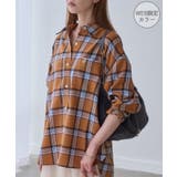 オレンジ系(71) | 【WEB限定カラー】ロゴ刺繍チェックネルシャツ/2WAY | ROPE' PICNIC