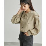 カーキ(36) | 【一部店舗限定】ビックカラー配色ブラウス | ROPE' PICNIC