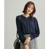 ネイビー(40) | 【WEB限定】2WAY/ビジューホックブラウス | ROPE' PICNIC