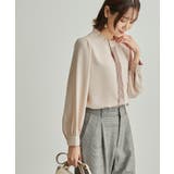 ベージュ(27) | 【WEB限定】フロントピンタック使いフリルカラーブラウス | ROPE' PICNIC