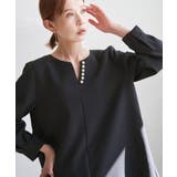 【WEB限定】フロントパールブラウス | ROPE' PICNIC | 詳細画像1 