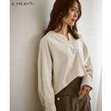 キナリ(16) | 【emur/エミュール】ストレッチ起毛あわせネックブラウス | ROPE' PICNIC