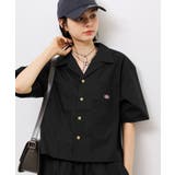 ブラック(01) | 【Dickies】コットンダンプクロップドシャツ | ROPE' PICNIC